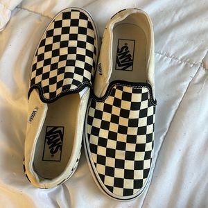 slip on checkerboard van shoes women’s size 7.5